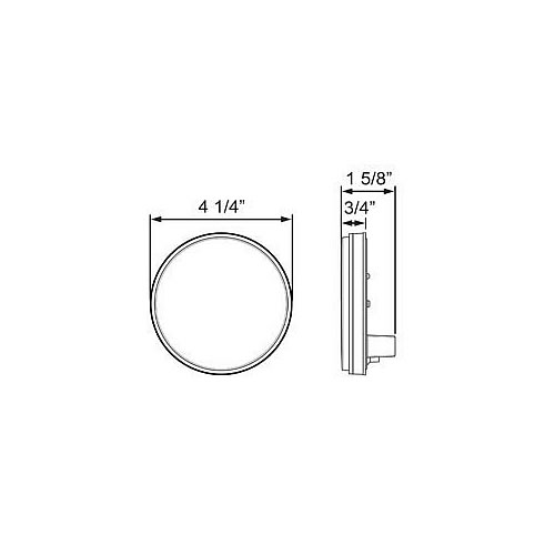 Optronics BUL06 Series LED Back-Up Light Clear with Recess Mount - BUL06CBP