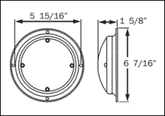 Optronics ILL91 Series LED Interior/Utility Light Surface Mount - ILL91CB