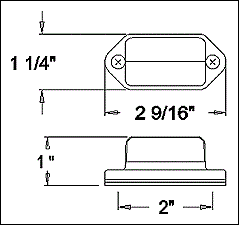 Optronics LP31 Series License Plate Light Mini - LP31CB