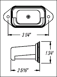 Optronics LP51 Series License Plate Light with Ear Mount LP51CBP