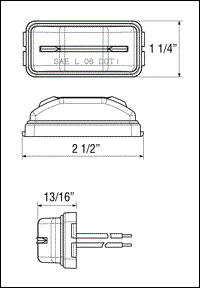 Optronics LPL91 Series Sealed LED License Light - LPL91CB