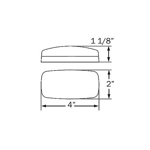 Optronics MC32 Series Marker/Clearance Red Light with Reflex - MC32RBB