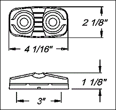 Optronics MC42 Series Marker/Clearance Light Yellow - MC42AS