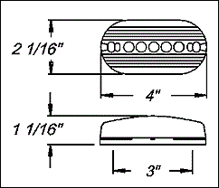 Optronics MC66 Series Marker/Clearance Light Yellow Dual Bulb - MC66AS