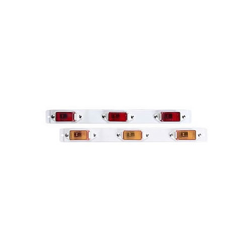 Optronics MC99 Series ID Light Bar Red with White Steel Base - MC99RB