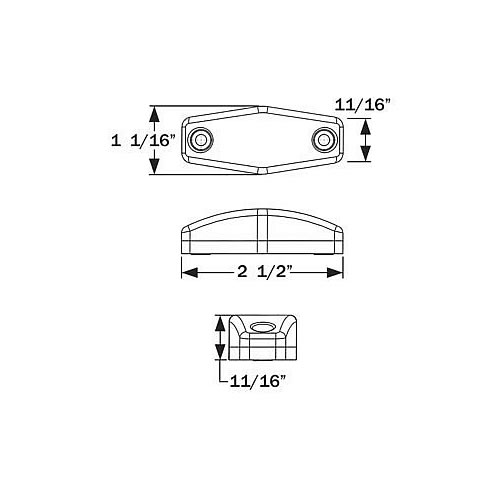 Optronics MCL13 Series LED Marker/Clearance Light Red - MCL13CR2BP