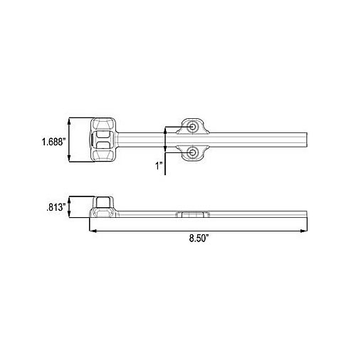 Optronics Led Amber/Red Reversible Fender Light Assembly - MCL180ARB