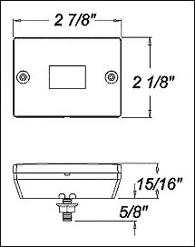 Optronics MCL36 Series LED Marker/Clearance Light Red - MCL36RBP