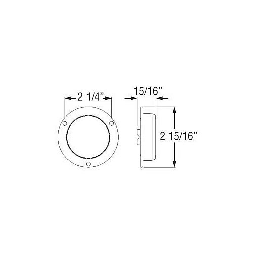 Optronics MCL52/54 Series LED Marker/Clearance Light Yellow with Grommet Mount - MCL54AB