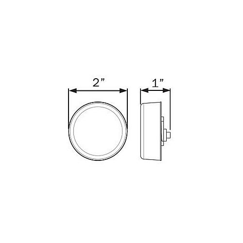 Optronics MCL55 Series LED Marker/Clearance Light Red with Grommet Mount - MCL55RB