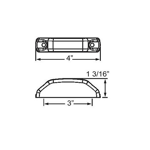 Optronics MCL66 Series LED Marker/Clearance Light Yellow, 24V - MCL66A24B
