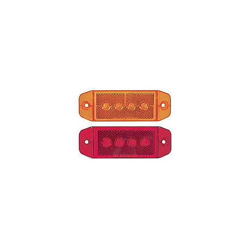 Optronics MCL76 Series LED Marker/Clearance Light Red with Reflex - MCL76RB