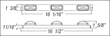 Optronics MCL84 Series LED ID Light Bars Red - MCL84RB