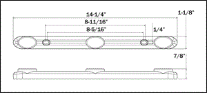 Optronics MCL98 Series LED ID Light Bars Red - MCL98RBP