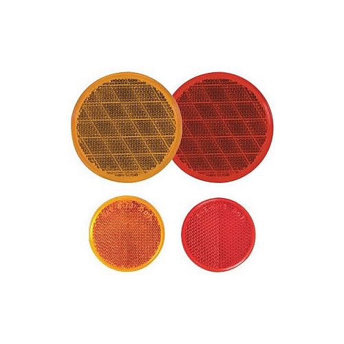 Optronics RE21/37 Series Reflectors Yelow 2 " Round Self Adhesive - RE37ABP