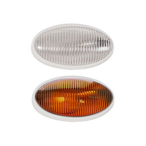 Optronics RVPL5/7 Series RV Porch/Cabin & Security Light Yellow Porch Light with White Housing & No Switch RVPL5AP