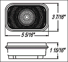 Optronics ST33 Series Stop/Turn/Tail Light Red with PL-3 Connection - ST33RB