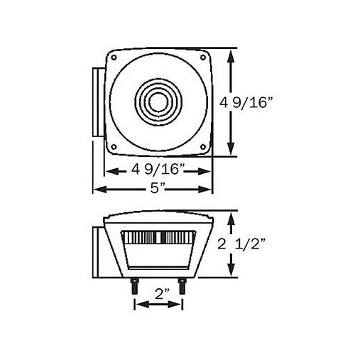 Optronics ST8/9 Series Stop/Turn/Tail Light Passenger Side Hard Wired - ST8RHB