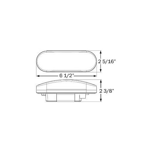 Optronics STL002 Series LED Stop/Turn/Tail Light Red with Grommet - STL002RB