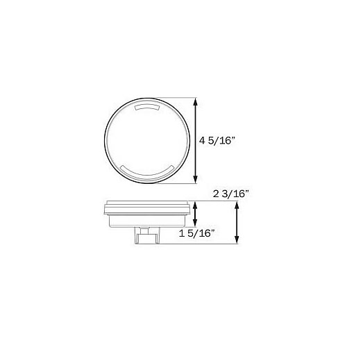 Optronics STL101 Grommet Mount Series LED Stop/Turn/Tail Light Yellow, PL-3 Connection - STL101AB