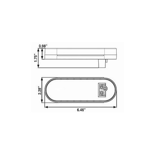 Optronics STL12 Series LED Stop/Turn/Tail Light Red Recess Mount Weatherlight Connection - STL12RMB