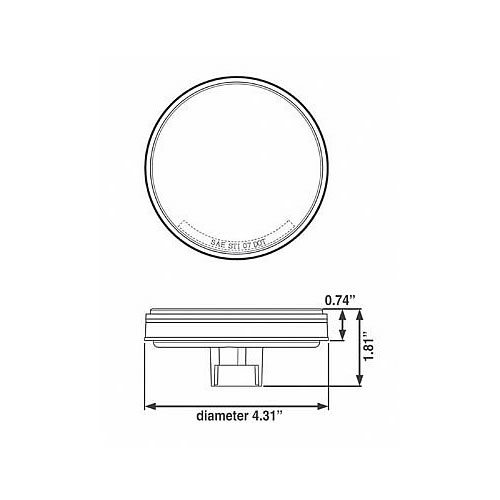 Optronics STL13 Series LED Stop/Turn/Tail Light Red, PL-3 Connection - STL13RS