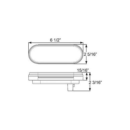 Optronics STL22 Series LED Stop/Turn/Tail Light Red, PL-3 Connection - STL22RBP