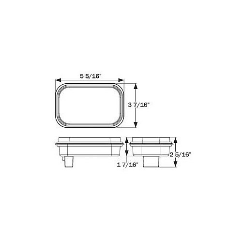 Optronics STL35 Series LED Stop/Turn/Tail Light Red, PL-3 Connection - STL35RBP