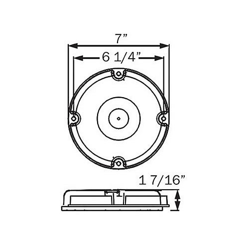 Optronics STL90 Series LED Stop/Turn/Tail Turn Signal Light 24V, Yellow - STL90A24BP