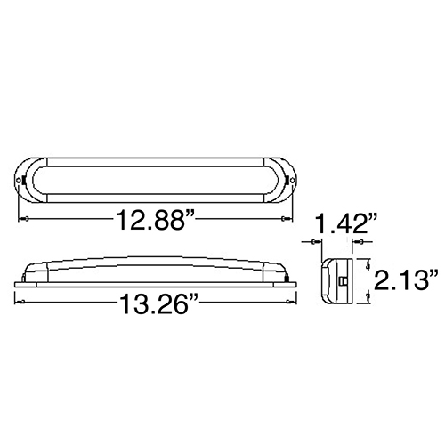 Optronics 11 LED Thin Line S/T/T Replace Lens Polypack - STL76RBP