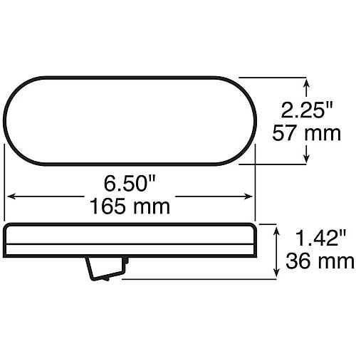 Peterson Oval LED Stop, Turn, Tail Lights Red Grommet Mount Kit 820KR-7