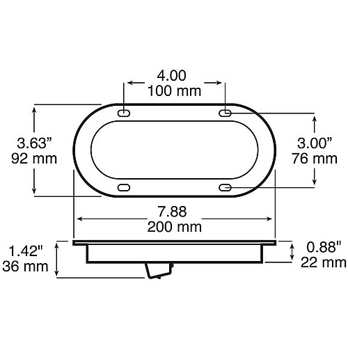 Peterson Amber Oval Stop, Turn & Tail Lights M823A-10