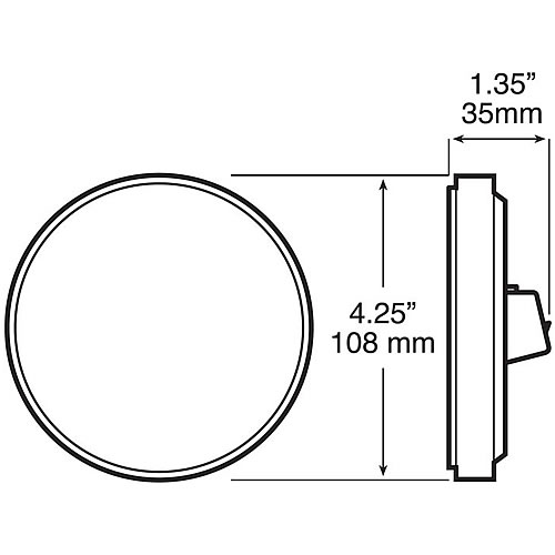 Peterson M817R-7 Piranha LED 4" Stop, Turn & Tail Light - Red