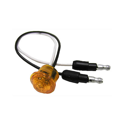 Peterson LED Marker/ Clearance, PC-Rated, Round, w/ two .180 Bullets, 0.75", Amber, Bulk Pack - M177A-BT2