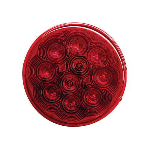 Peterson Red Grommet Mount 4" Round LED Stop Turn Tail Light M817R-9