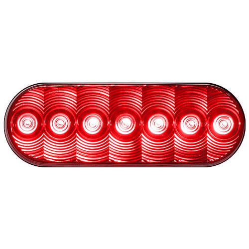 Peterson Oval LED Stop, Turn, Tail Lights Red Grommet Mount Kit 820KR-7