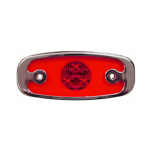 Peterson V133XR Piranha LED Clearance & Side Marker Light Red/Chrome Bezel