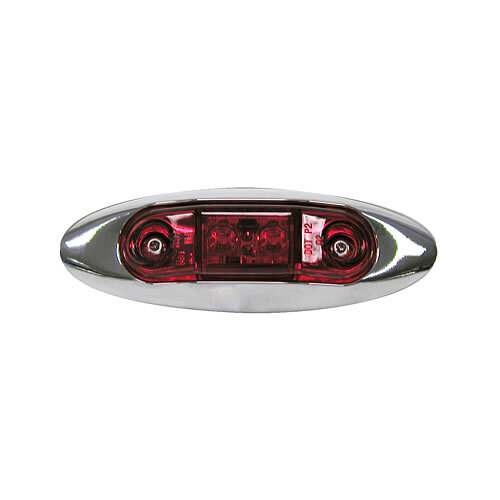 Peterson V168XR Piranha LED Slim-Line Clearance & Side Marker Lights Red Kit