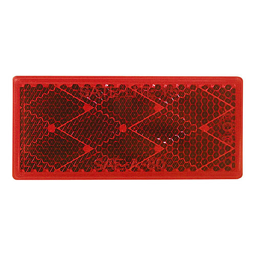 Peterson Red Rectangular Quick-Mount Reflector V483R
