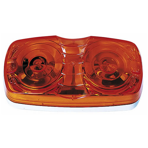 Peterson Amber Double Bulls-Eye Clearance & Side Marker Light V138A