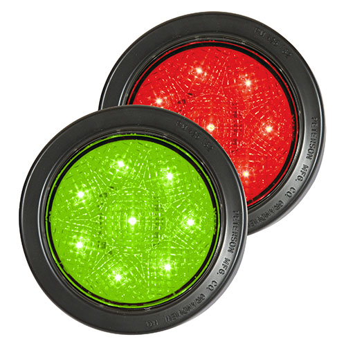 Peterson Led Loading Dock Light Round Red & Green Bi-Color 4" - 1217G-R