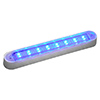 Peterson Led Dome/Utility Light Oblong Blue With White Bracket 6.36" X 1.05" Multi-volt - 388WB