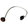 Peterson Led Marker/ Clearance, PC-Rated Round, w/ Pl10 Female Connector 0.75", Amber, Bulk Pack - M177A-P