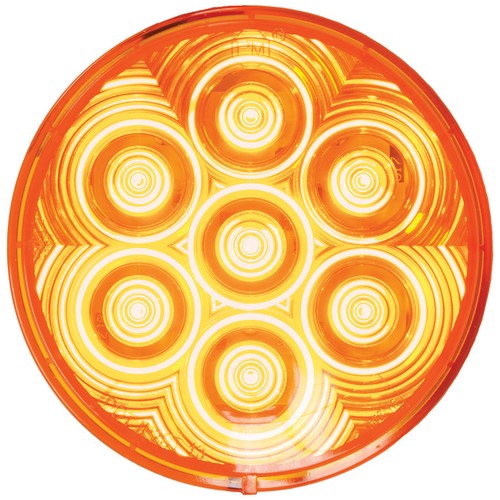 Peterson 826KA-7 824A-7/826A-7 LumenX 4" Round LED Front & Rear Turn Signal, PL3 Amber Grommet Mount Kit