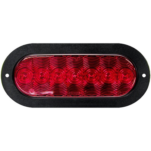 Peterson 823RTL-7 820R-7/823R-7 LumenX Oval LED Stop, Turn & Tail Light, AMP Red Narrow Flange