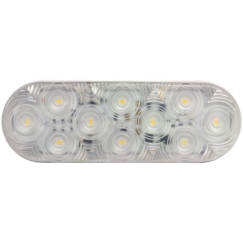 Peterson M820C-10 820C-10/823C-10 LumenX Oval LED Back-Up Light, AMP Clear, Grommet Mount