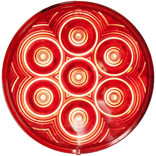 Peterson V826KR-7 824R-7/826R-7 4" Round LED Stop, Turn & Tail Lights Red Grommet Mount Kit