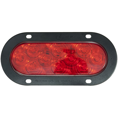 Peterson 1223R-10 1220R-10/1223R-10 LumenX LED Oval Stop, Turn & Tail Light, AMP Red Flange Mount