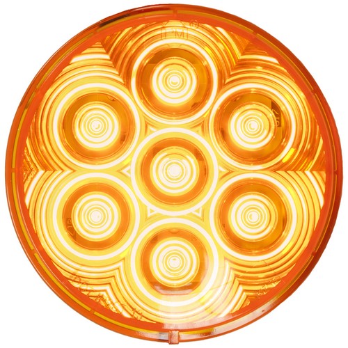 Peterson 826A-7 824A-7/826A-7 LumenX 4" Round LED Front & Rear Turn Signal, PL3 Amber Grommet Mount