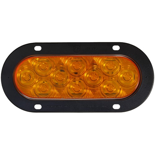 Peterson 823KA-10 820A-10/823A-10 LumenX Oval LED Front & Rear Turn Signal, AMP Amber Flange Mount Kit
